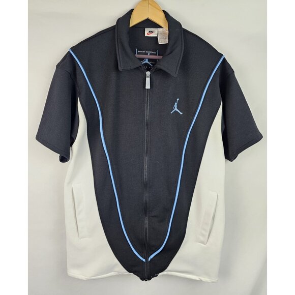 Nike Air Jordan Shooting Shirt Mens Med Full Zip Vintage 90s Basketball Jersey